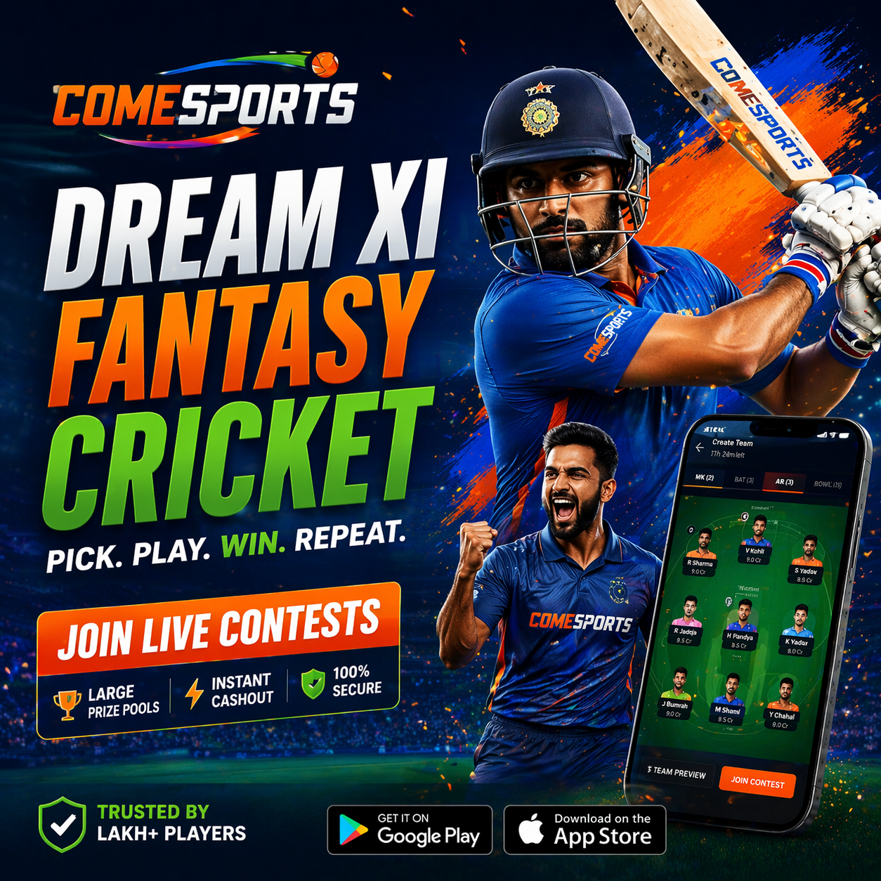 fanfight fantasy cricket contest selection