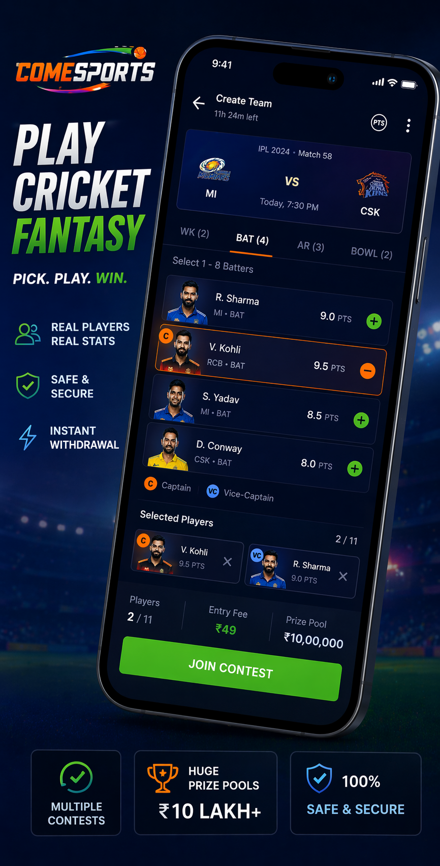 fanfight cricket lineup planning